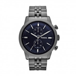 Uhrenarmband Fossil FS4786 Stahl Anthrazitgrau 24mm