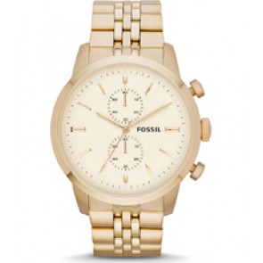 Uhrenarmband Fossil FS4856 Rostfreier Stahl Vergoldet 24mm