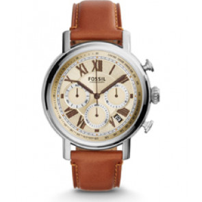 Uhrenarmband Fossil FS5117 Leder Braun 20mm