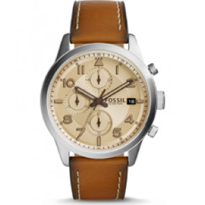 Uhrenarmband Fossil FS5140 Leder Braun 22mm