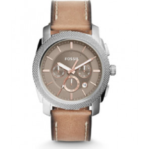 Uhrenarmband Fossil FS5192 Leder Beige 24mm