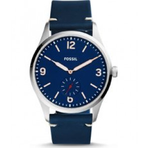 Uhrenarmband Fossil FS5246 Leder Schwarz 22mm