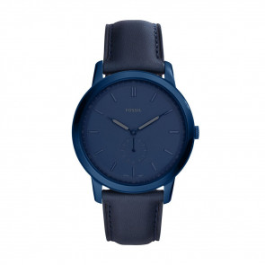 Uhrenarmband Fossil FS5448 Leder Blau 22mm