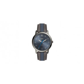 Uhrenarmband Fossil FS5555 Leder Grau 22mm