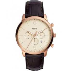 Uhrenarmband Fossil FS5558 Leder Braun 22mm