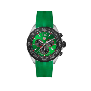 Uhrenarmband Tag Heuer BT0745 Kautschuk Grün 21.5mm