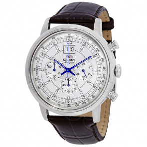 Uhrenarmband Orient FTV02004W0 Leder Braun 20mm