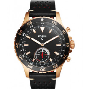 Uhrenarmband Fossil FTW1141 Leder Schwarz 22mm