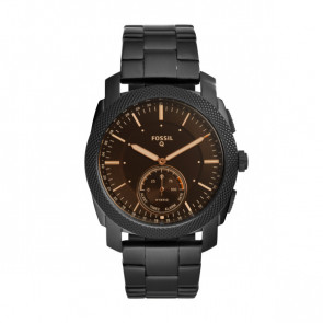 Uhrenarmband Fossil FTW1165 Stahl Schwarz 24mm