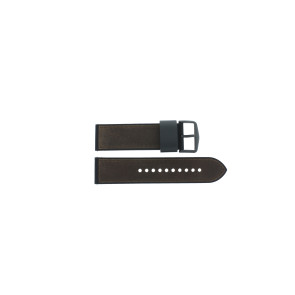Uhrenarmband Fossil FTW7068 / GEN 6 Machine Leder/Kunststoff Dunkelbraun 24mm