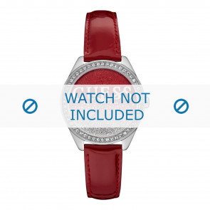 Guess Uhrenarmband W0823L3 Glitter Girl Leder Rot 16mm + roten nähte