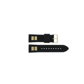 Uhrenarmband Guess GW0051G2 / W0051G2 / Delta Kautschuk Schwarz 24mm