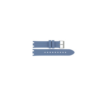 Uhrenarmband Guess GW0407L1 / W0407L1 / Heiress Kautschuk Hellblau 19mm
