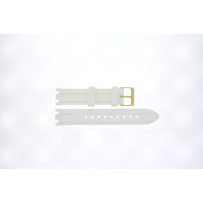 Uhrenarmband Guess GW0407L2 / Heiress Kautschuk Weiss 19mm