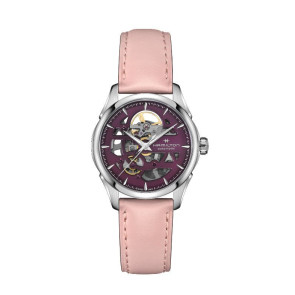 Uhrenarmband Hamilton H32265801 Leder Rosa 18mm