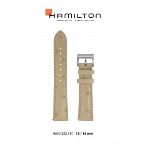 Uhrenarmband Hamilton H001.32.215.840.01 / H690322110 Leder Beige 18mm
