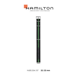 Uhrenarmband Hamilton H694354107 Nylon Mehrfarbig 22mm