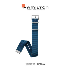 Uhrenarmband Hamilton H690823105 Nylon Blau 20mm