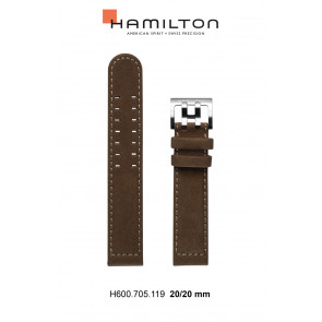 Uhrenarmband Hamilton H001.70.505.833.01 / H600705119 Leder Beige 20mm