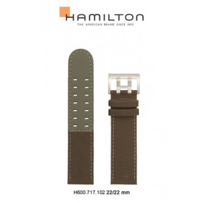 Uhrenarmband Hamilton H717160 / H600.717.172 / H694.717.102 Segeltuch Grün 22mm