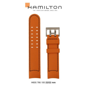 Uhrenarmband Hamilton H691.766.100 / H691766100 Kautschuk Orange 22mm