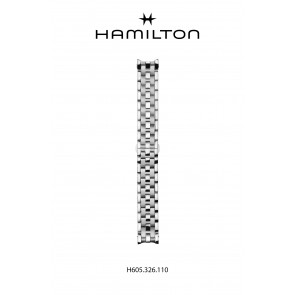 Uhrenarmband Hamilton H695326110 / H326160 Stahl 22mm