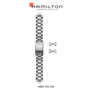 Uhrenarmband Hamilton H705050 / H001.70.505.133.01 / H695705108 Stahl 20mm