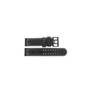 Uhrenarmband Hamilton H64785835 Leder Schwarz 22mm