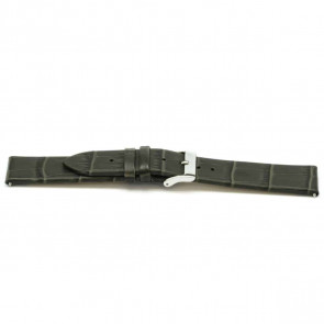 Uhrenarmband Universal H815 Leder Grau 22mm