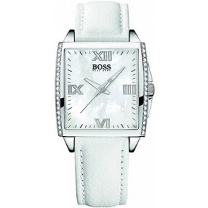 Uhrenarmband Hugo Boss 659302209 / 2209 / HB-91-3-14-2207S Leder Weiss 18mm