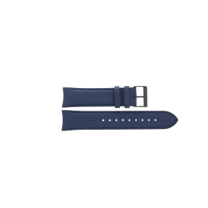 Uhrenarmband Hugo Boss HB-297-1-34-3048 / HB659302838 Leder Blau 22mm