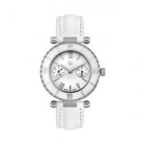 Guess Uhrenarmband I15018L1 Leder Weiss + weiße nähte
