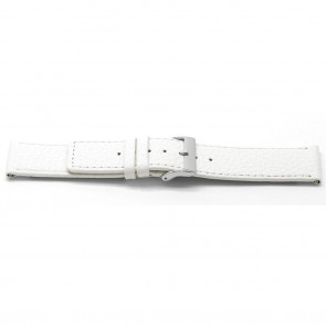 Uhrenarmband I500 Leder Weiss 24mm + weiße nähte