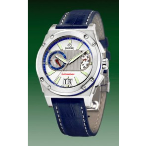 Uhrenarmband Jaguar J612 / J612-1 Leder Blau 20mm