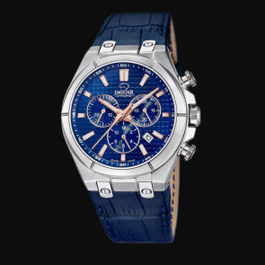 Uhrenarmband Jaguar J696.2 Leder Blau 18mm