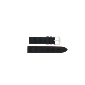 Uhrenarmband Universal JD752-RS Silikon Schwarz 20mm