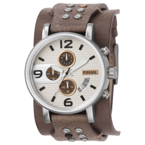 Uhrenarmband Fossil JR1149 Leder Braun 22mm