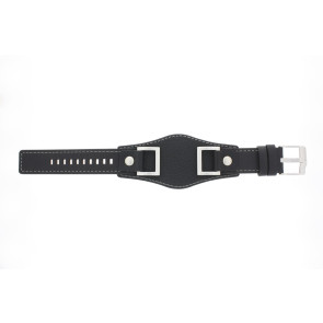 Fossil Uhrenarmband JR1156 Leder Schwarz 24mm + standardnähte