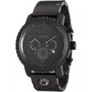Uhrenarmband Fossil JR1303 Rostfreier Stahl Schwarz 24mm