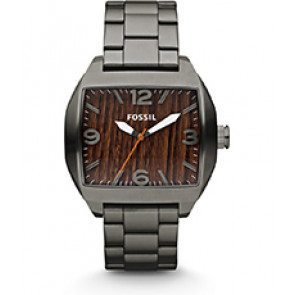 Uhrenarmband Fossil JR1361 Rostfreier Stahl Anthrazitgrau 22mm