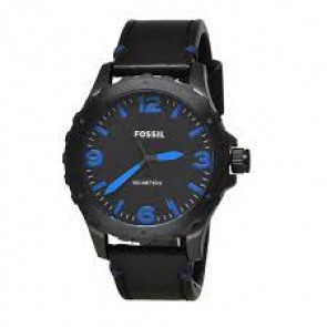 Uhrenarmband Fossil JR1446 Leder Schwarz 22mm