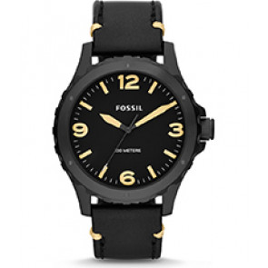 Uhrenarmband Fossil JR1447 Leder Schwarz 22mm