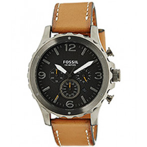 Uhrenarmband Fossil JR1467 Leder Braun 22mm