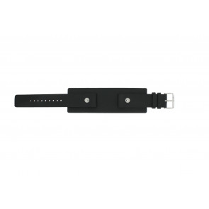 Uhrenarmband Fossil JR8122 Leder Schwarz 20mm