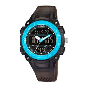 Uhrenarmband Calypso K5601-4 / K5601-5 / K5601-6 / K5601-8 Kautschuk Schwarz