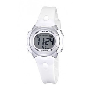 Uhrenarmband Calypso K5609-1 Kautschuk Cremeweiß 13mm