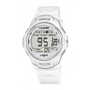 Uhrenarmband Calypso K5611-1 / K5611-2 / K5611-3 / K5611-4 (BC08084) Kunststoff Weiss