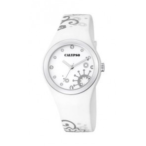 Uhrenarmband (Armband + Gehäuse-Kombination) Calypso K5631-1 Kunststoff Weiss