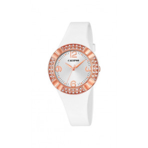 Uhrenarmband Calypso K5659.1 Kautschuk Weiss 25mm