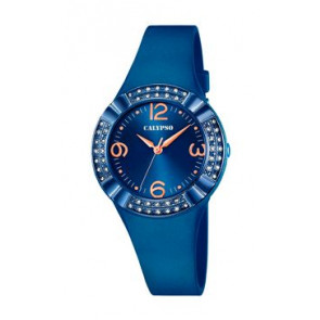 Uhrenarmband Calypso K5659.6 Kunststoff Blau 25mm